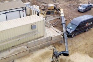 Telehandler collapse